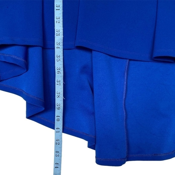 B DARLIN Dress V Neck High Low Lace Cutout Back Royal Blue Junior Size 15/16 - Picture 11 of 14